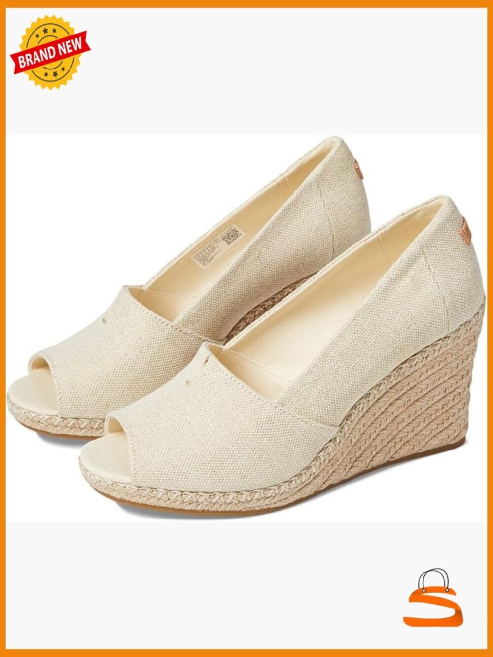 Peeptoe Wedge Pump with Rope Wrap, OrthoLite Insole